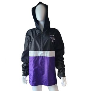 Colorado Rockies Half Zip Pullover Rain/Windbreaker Jacket